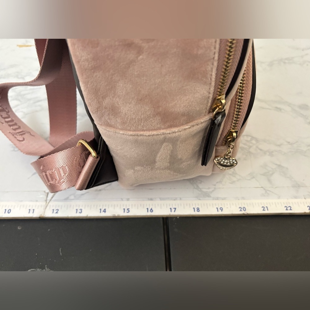 NWT Juicy Couture Cafe Dusty Blush Queen Of Everything Backpack Change Purse - Picture 10 of 10